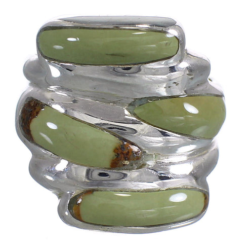 Turquoise Silver Southwestern Jewelry Ring Size 8-1/2 AX87370